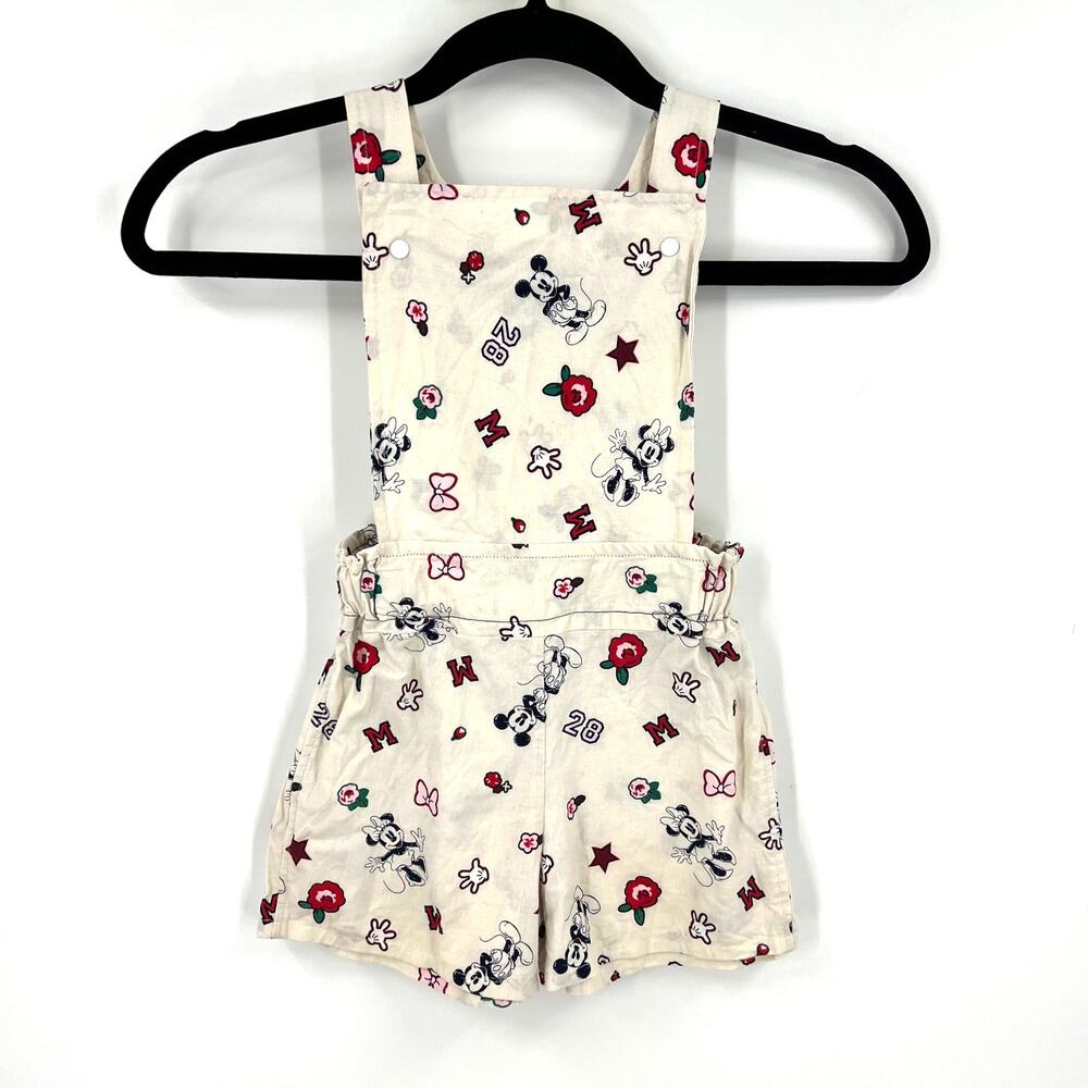 Handmade Cotton Blend‎ Overall Shorts Shortall Mickey Mouse Girl's Size 5/6